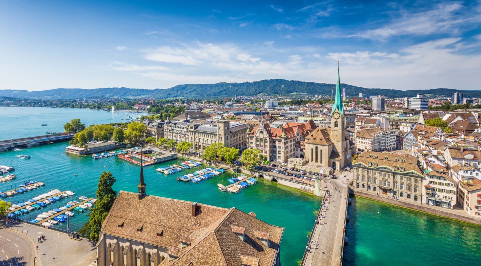 View over the city of Lucerne and Lake Lucerne