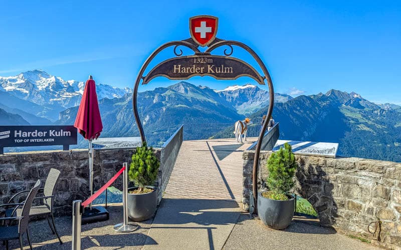 Panoramic viewpoint at Harder Kulm overlooking Interlaken