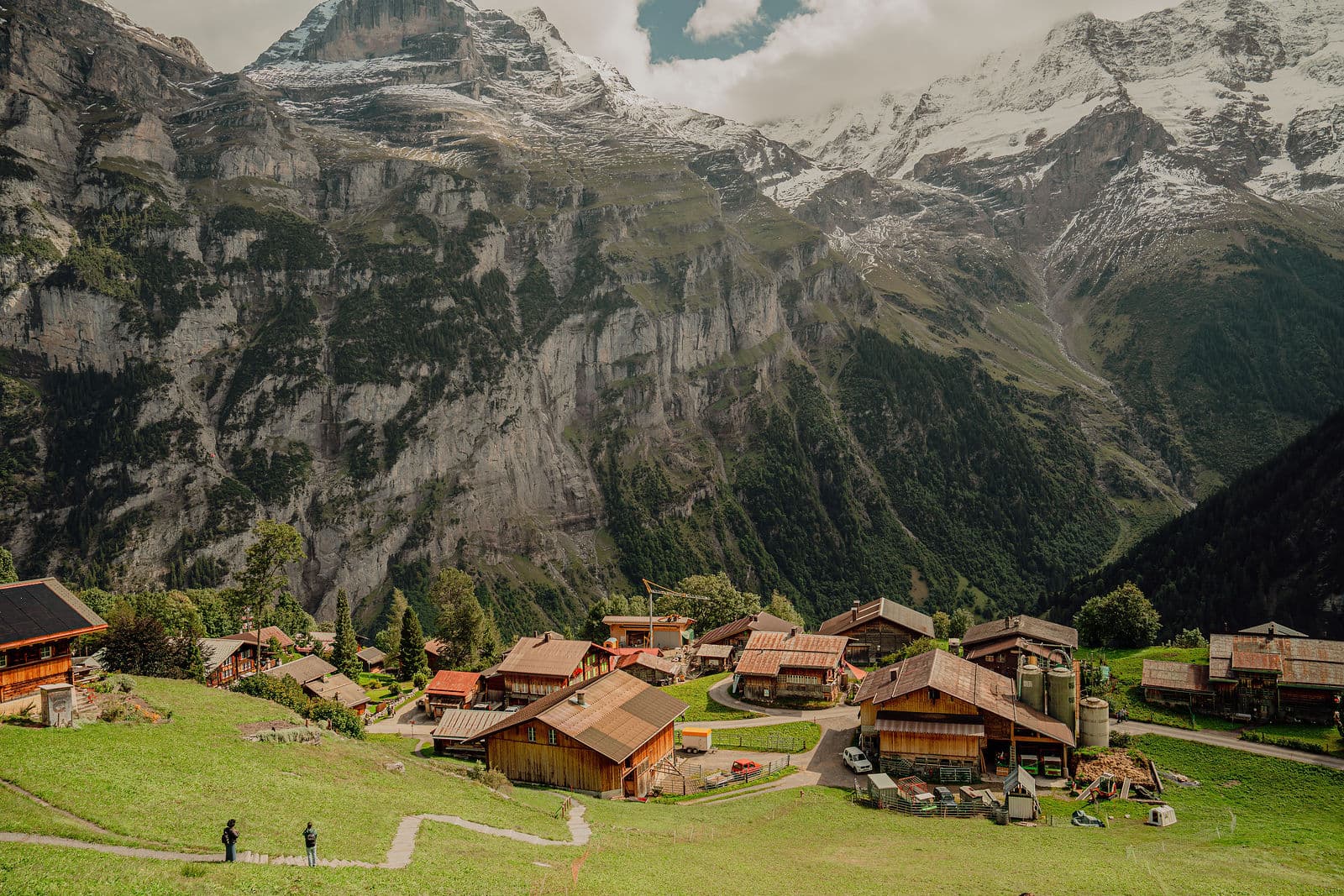 Alpine landscape near Grindelwald with mountain scenery