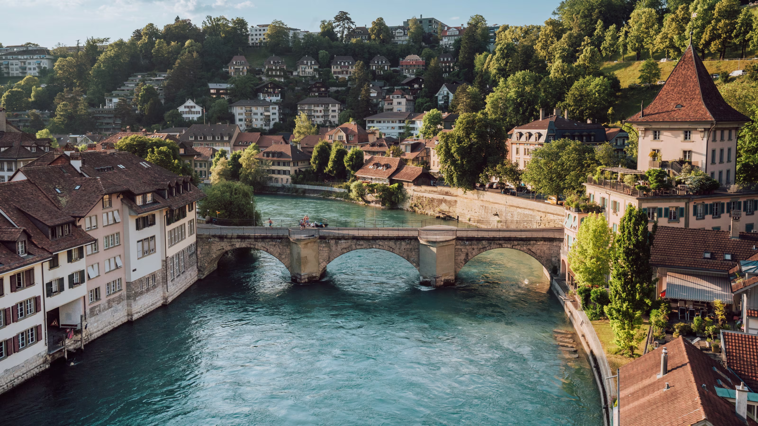 Bern Rose Garden overlooking the Aare river and Old Town